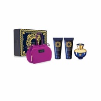 Versace Dylan Blue Дамски Комплект - EdP 100 ml + боди лосион 100 ml + душ гел 100 ml + чантичка   