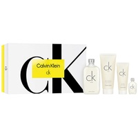 Calvin Klein CK One Унисекс Комплект - EdT 200 ml + душ гел 100 ml + боди лосион 200 ml + ЕdT 15 ml