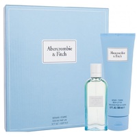 Abercrombie&Fitch	First Instinct Blue Дамски Комплект - EdP 100 мл + боди лосион 200 мл 