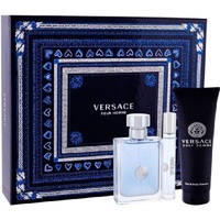 Versace Pour Homme Мъжки Комплект с Тоалетна вода за мъже 100 ml + sh/gel 150 ml + EdT 10 ml  