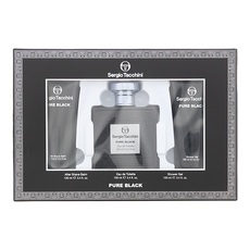 Sergio Tacchini Pure Black Мъжки Комплект - EdT 100 ml + автършейв балсам 100 ml + душ гел 100 ml /2022  